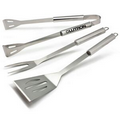 3-Piece Stainless Steel BBQ Tool Set